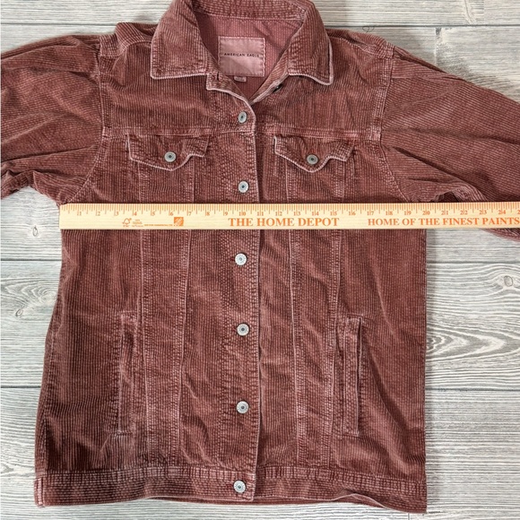 American Eagle Corduroy Women’s Shacket size Medium Blush/Rust Color - Picture 5 of 10